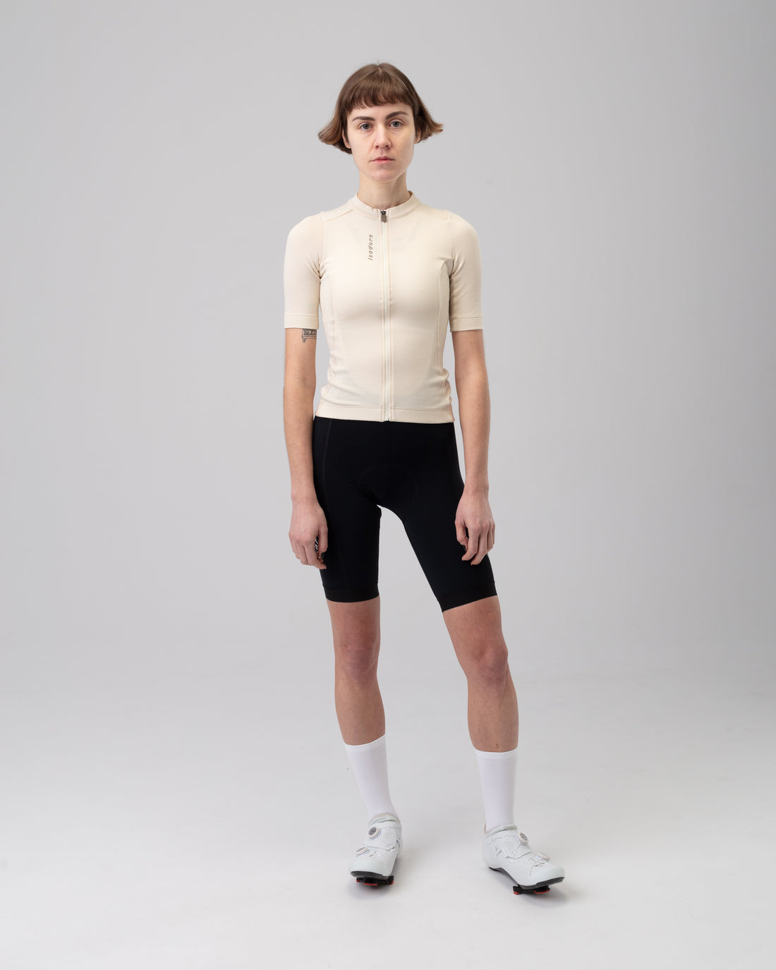 Isadore Debut Merino Women's Jersey Radtrikot Parchment