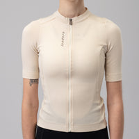 Isadore Debut Merino Women's Jersey Radtrikot Parchment