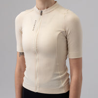 Isadore Debut Merino Women's Jersey Radtrikot Parchment