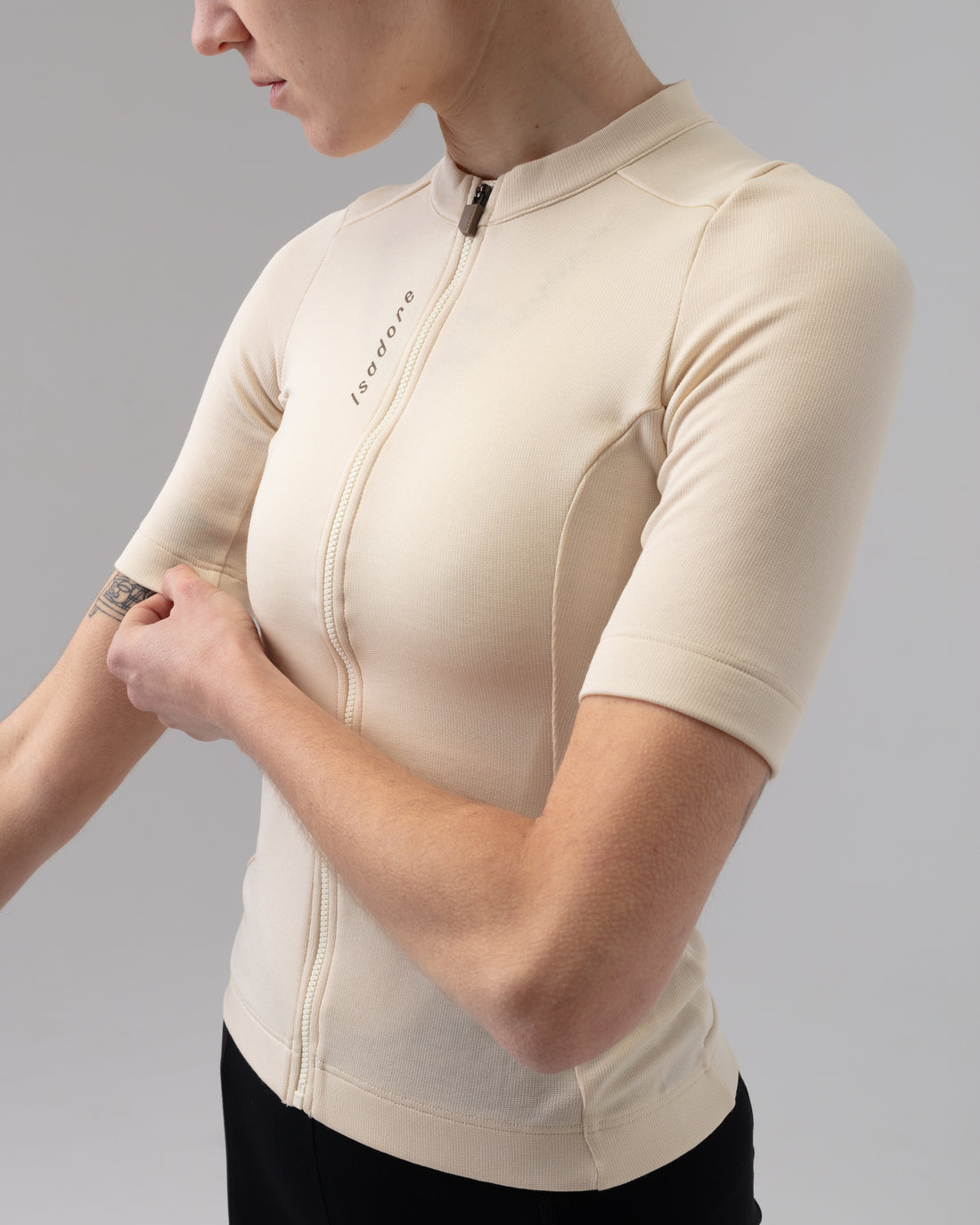 Isadore Debut Merino Women's Jersey Radtrikot Parchment