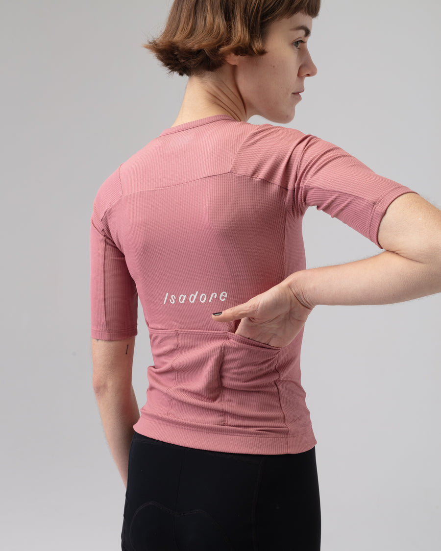 Isadore Debut Merino Women's Jersey Radtrikot Mesa Rose