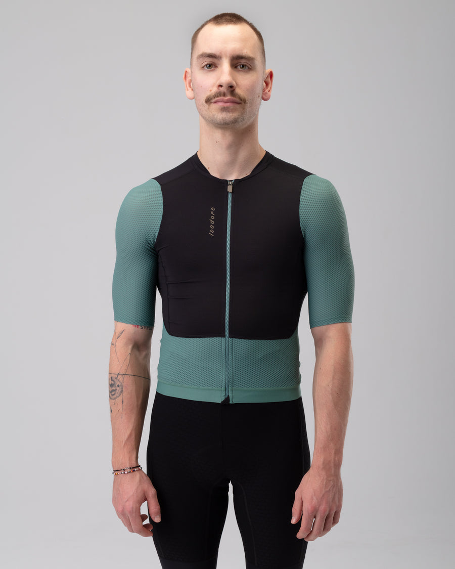 Isadore Echelon Training Jersey Radtrikot Silver Pine