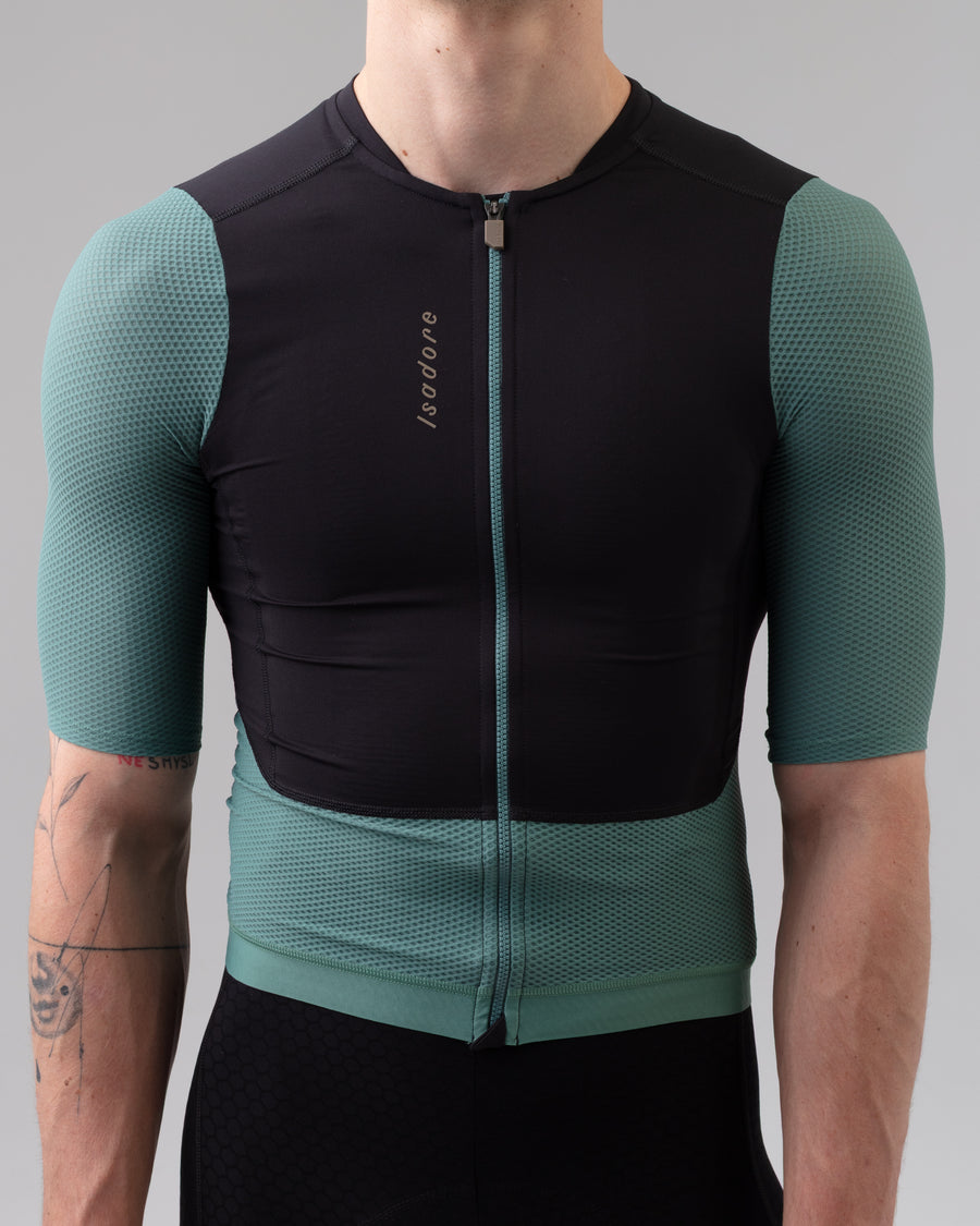 Isadore Echelon Training Jersey Radtrikot Silver Pine