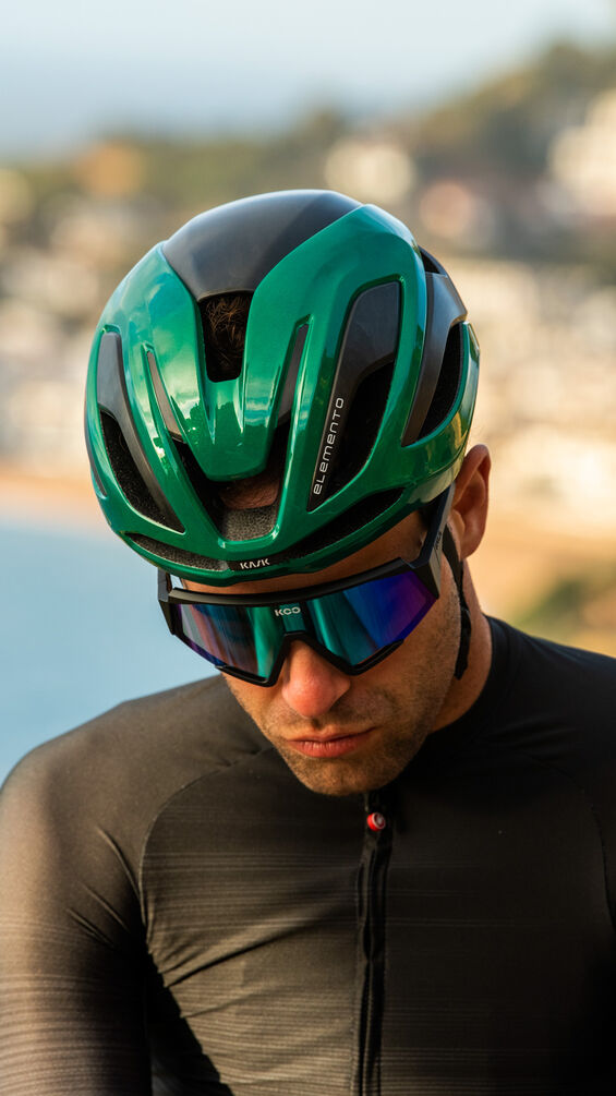 kask rennrad helm Kask Elemento Helmet Rennradhelm Beetle Green – VELART