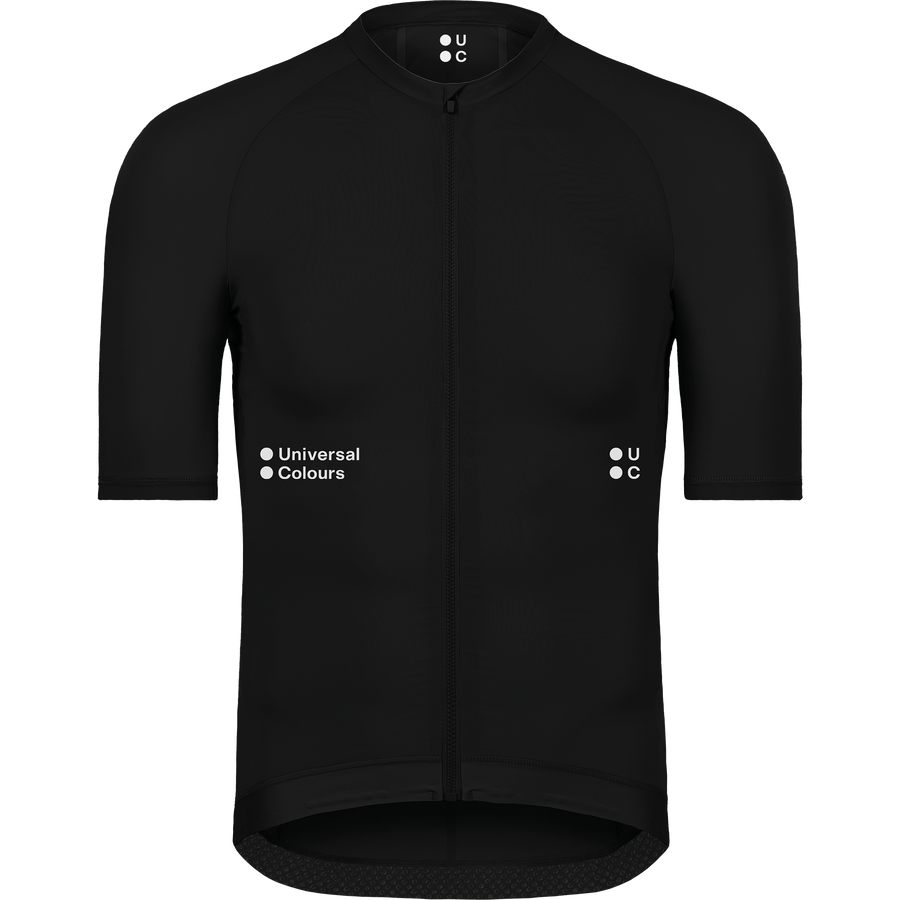 Universal Colours Mono Men's Short Sleeve Jersey Radtrikot Black