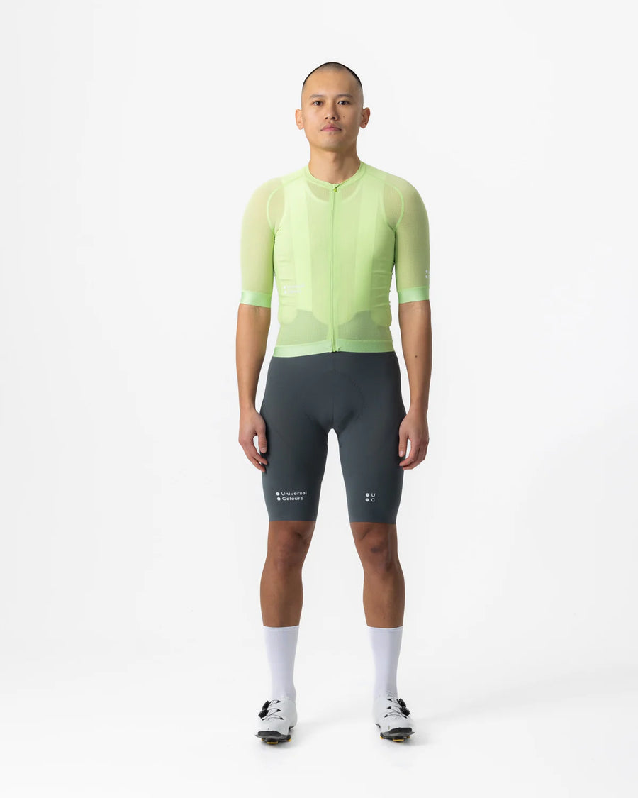 Universal Colours Chroma Men's Short Sleeve Jersey Radtrikot Bright Lime