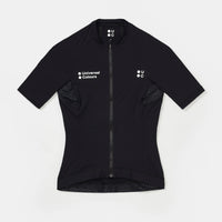 Universal Colours Mono Women's Short Sleeve Jersey Radtrikot Black