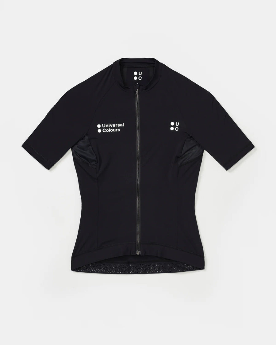 Universal Colours Mono Women's Short Sleeve Jersey Radtrikot Black