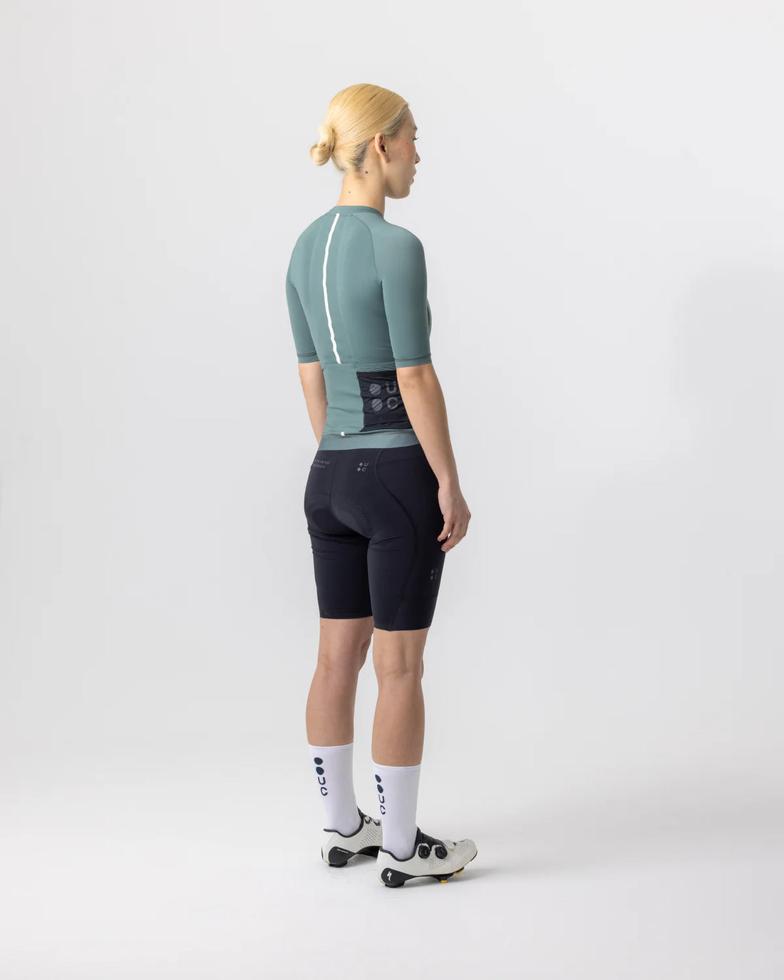 Universal Colours Mono Women's Short Sleeve Jersey Radtrikot Green Daze