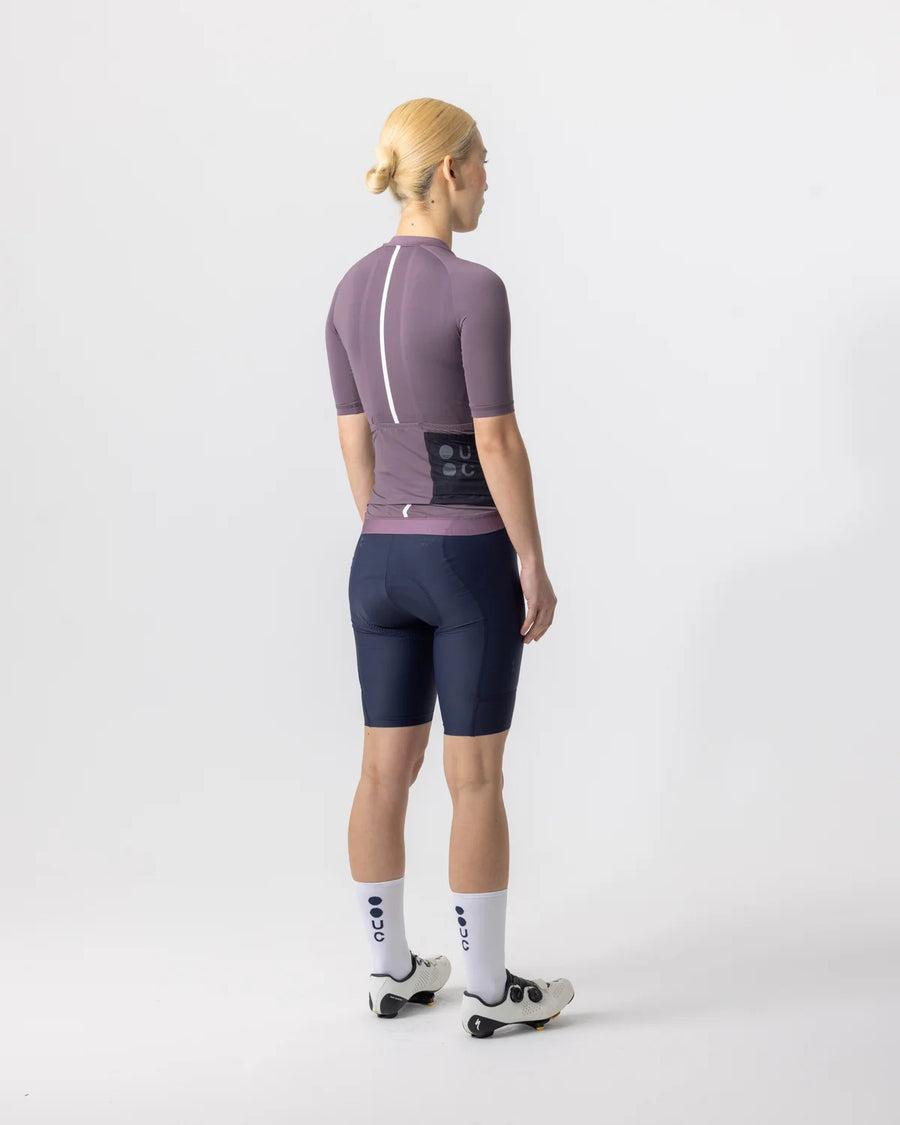 Universal Colours Mono Women's Short Sleeve Jersey Radtrikot Thistle Purple