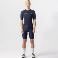 Universal Colours Mono Women's Short Sleeve Jersey Radtrikot Navy Blue