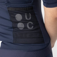 Universal Colours Mono Women's Short Sleeve Jersey Radtrikot Navy Blue