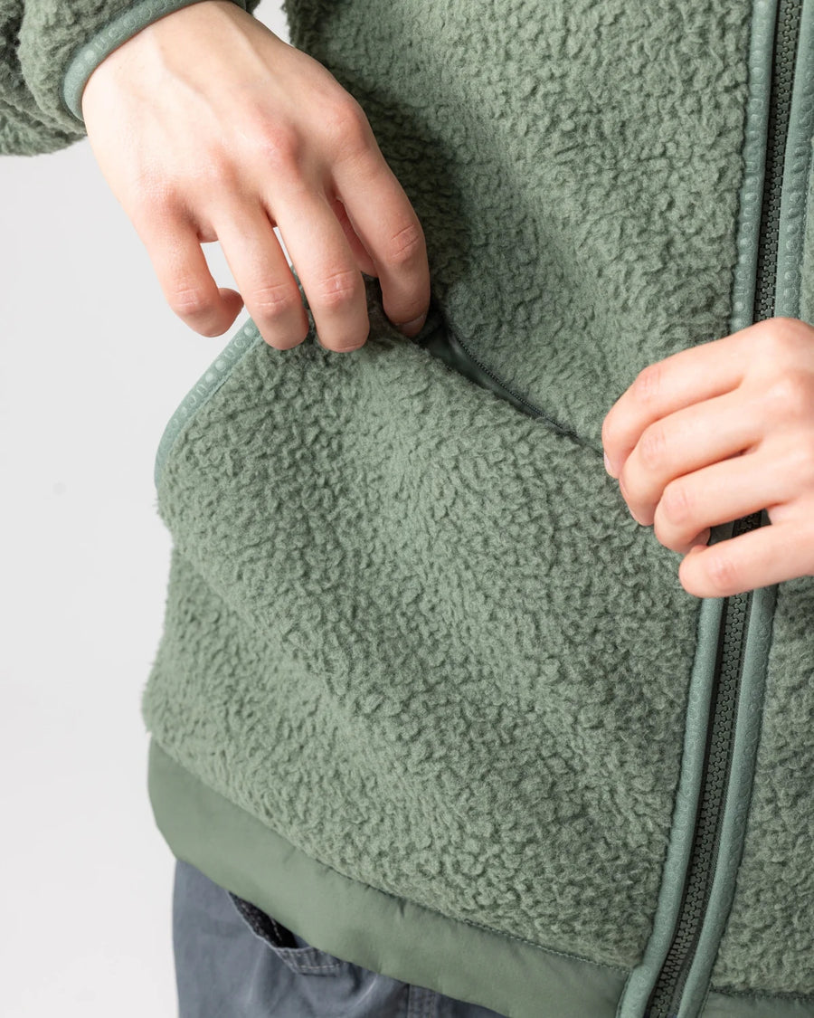 Universal Colours Unisex Fleece Jacket Casual Jacke Green