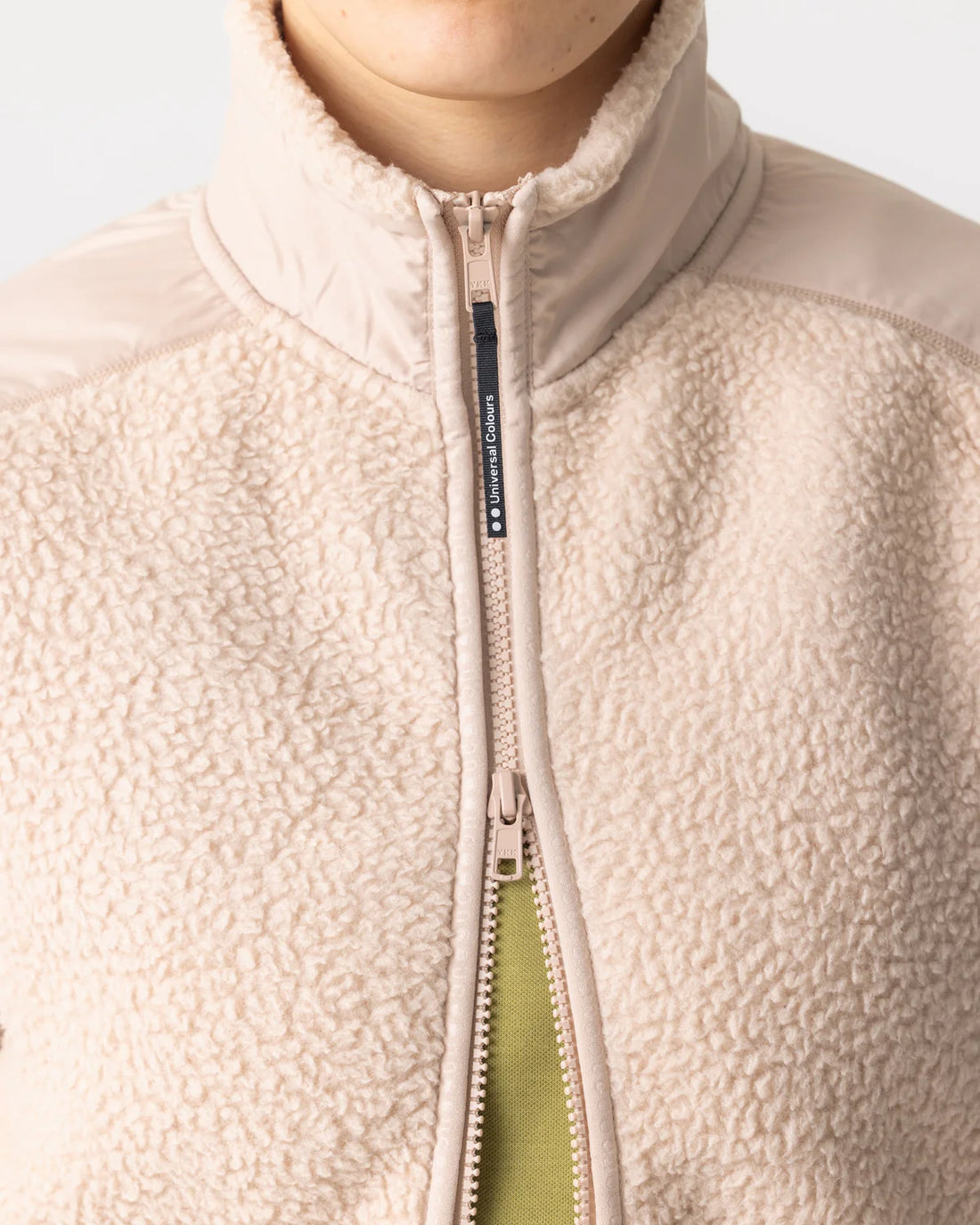 Universal Colours Unisex Fleece Jacket Casual Jacke Almond Beige