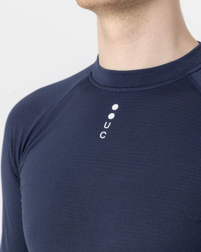 Universal Colours Mono Thermal Men's Base Layer Long Sleeve Unterhemd langarm Navy Blue