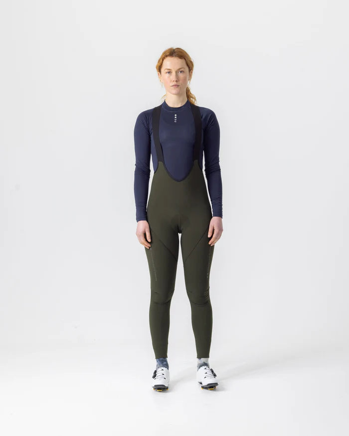 Universal Colours Mono Women's Bib Tight Winter-Radhose Canopy Green