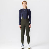 Universal Colours Mono Women's Bib Tight Winter-Radhose Canopy Green