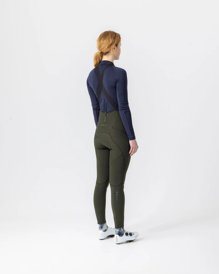 Universal Colours Mono Women's Bib Tight Winter-Radhose Canopy Green