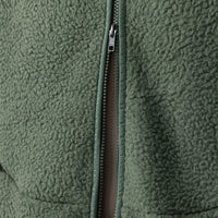 Universal Colours Unisex Fleece Jacket Casual Jacke Green