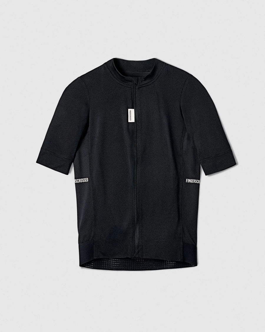 Fingercrossed Road Jersey Super Light Plus Women Radtrikot Black