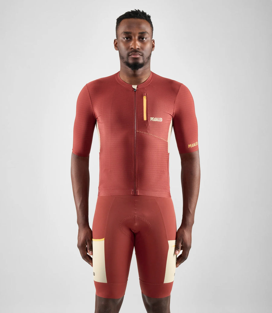 Pedaled Odyssey Jersey Radtrikot Dark Red