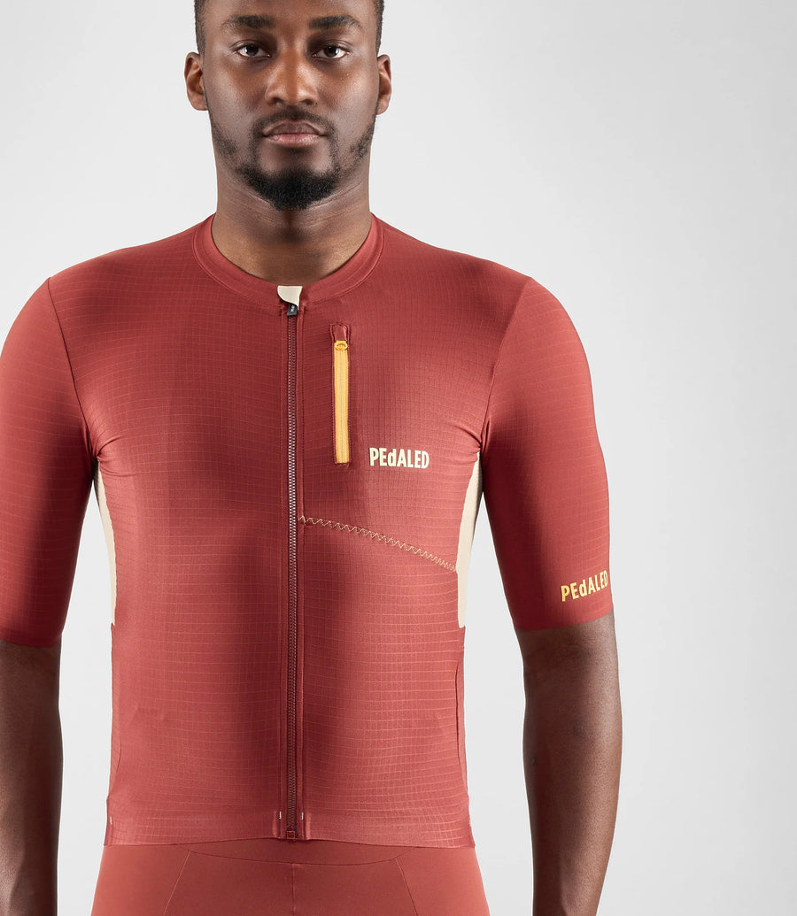 Pedaled Odyssey Jersey Radtrikot Dark Red