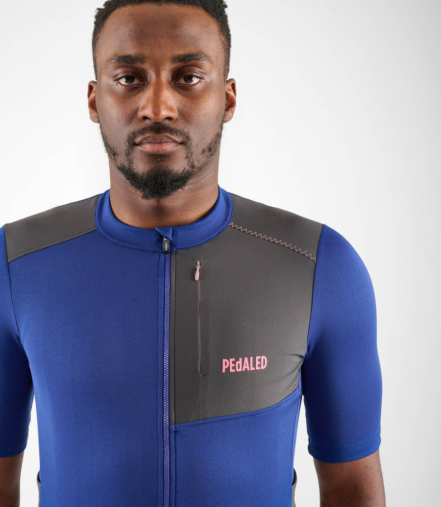 Pedaled Odyssey Merino Jersey Radtrikot Blue