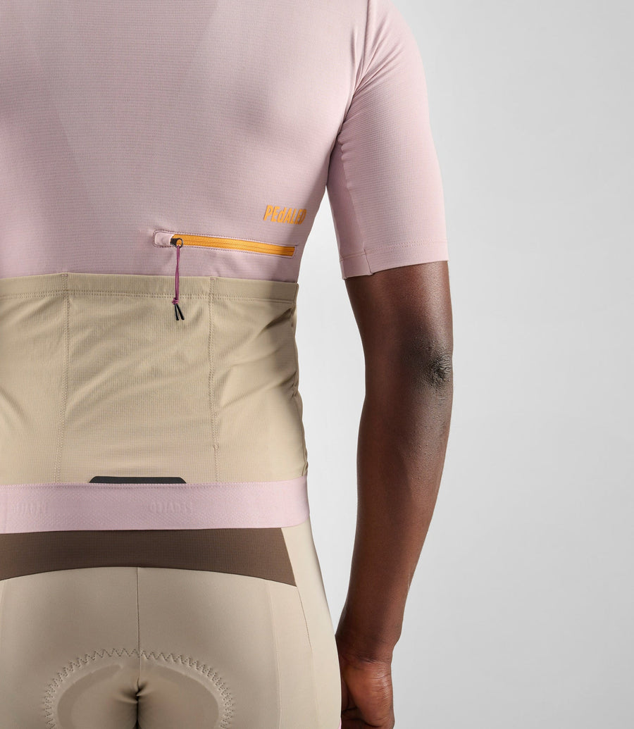 Pedaled Odyssey Merino Jersey Radtrikot Tan