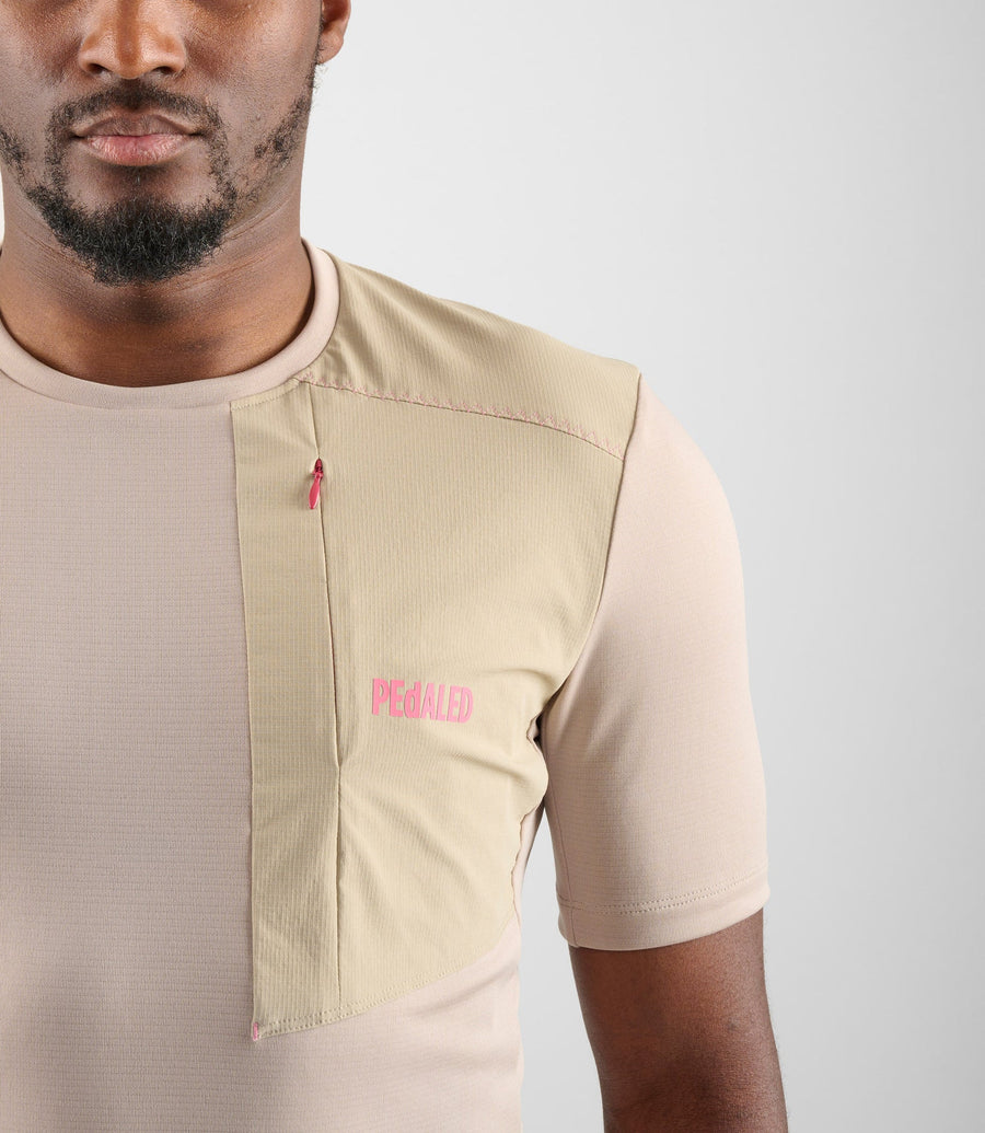 Pedaled Odyssey Merino Tee Radtrikot Beige