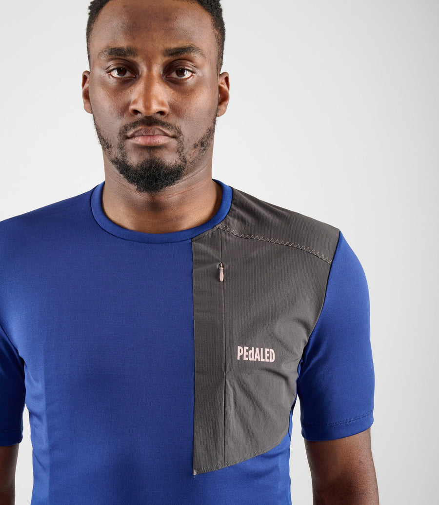 Pedaled Odyssey Merino Tee Radtrikot Blue