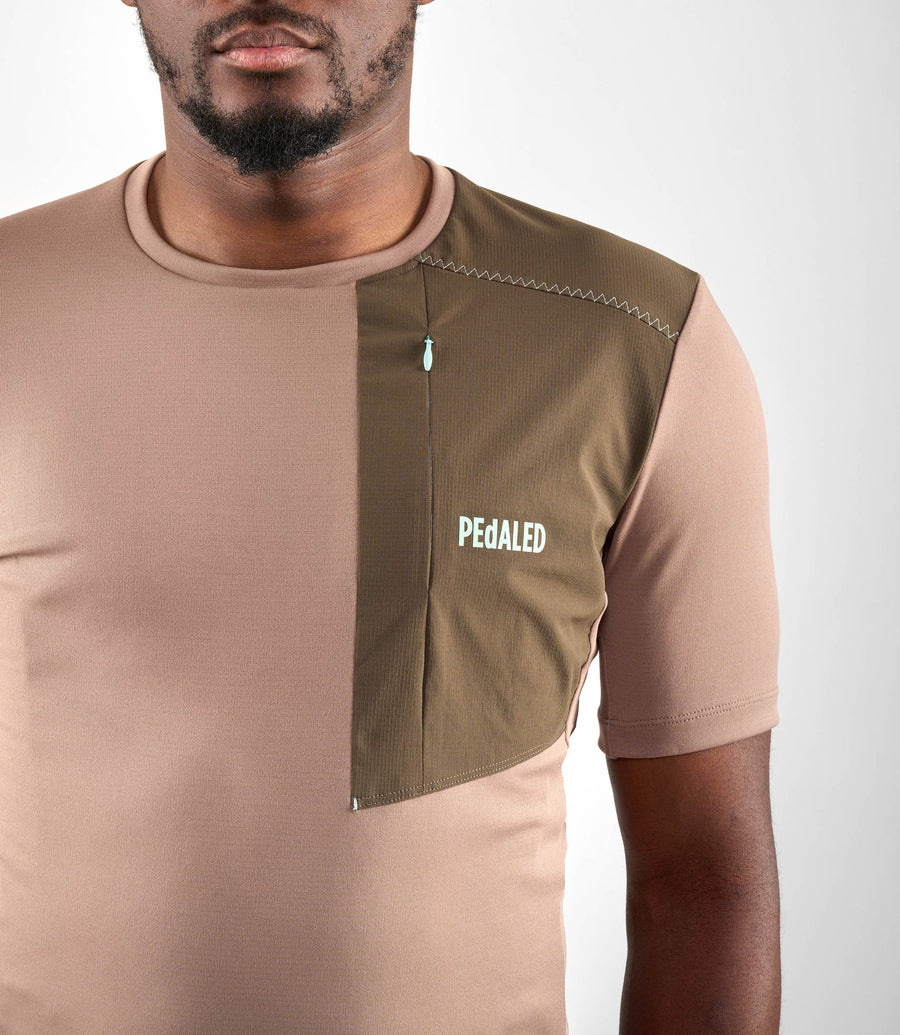 Pedaled Odyssey Merino Tee Radtrikot Brown