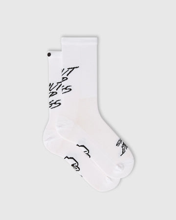 Fingerscrossed SHUT UP LEGS Socks Radsocken White