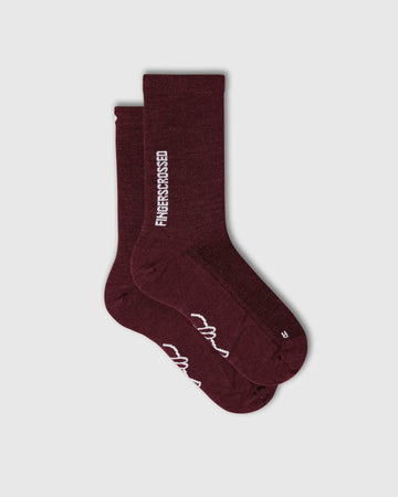 Fingerscrossed LIGHT MERINO Socks Merino Radsocken Bordeaux