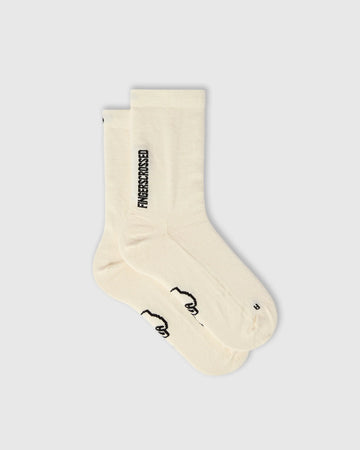 Fingerscrossed LIGHT MERINO Socks Merino Radsocken Creme / White