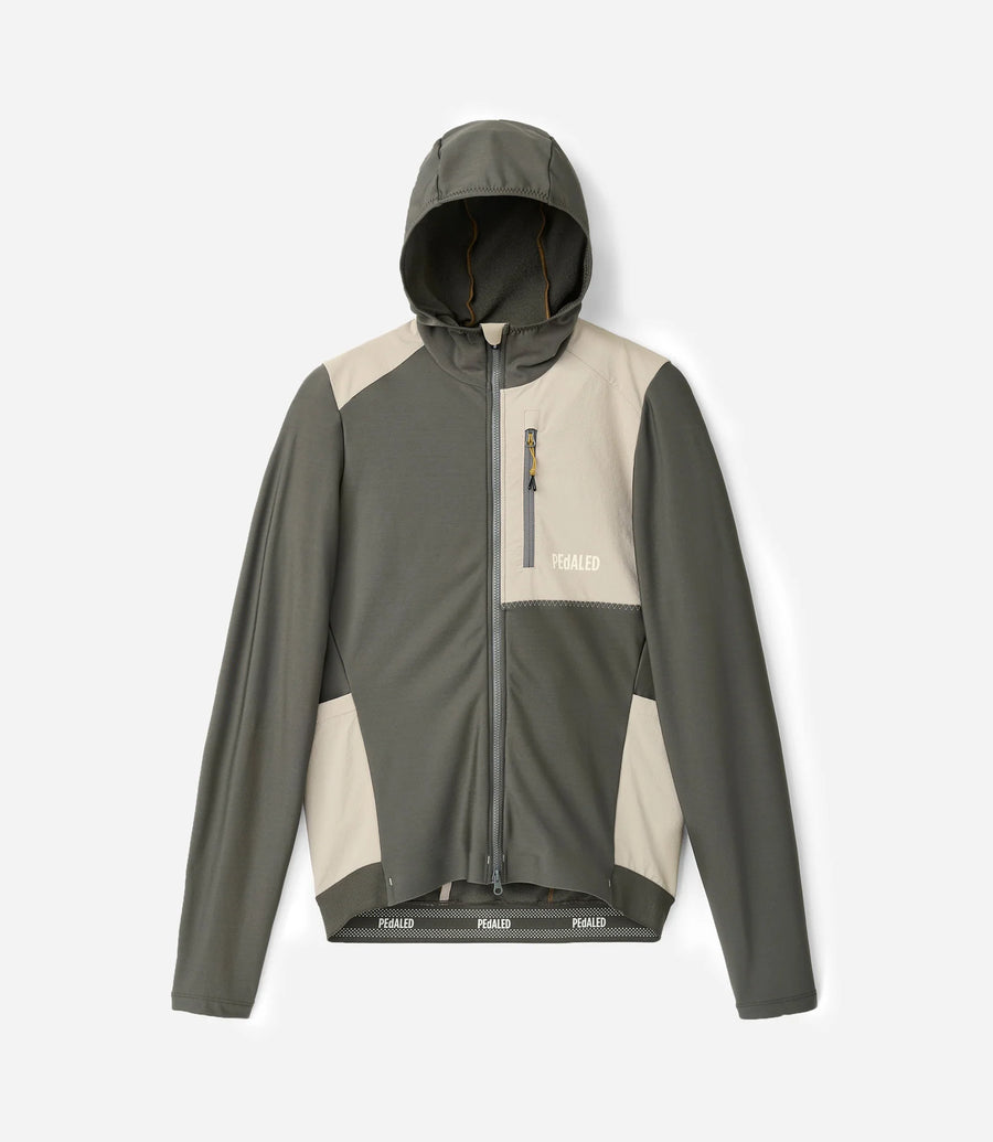 Pedaled Odyssey Hooded Long Sleeve Jersey Radtrikot langarm Grey Ink