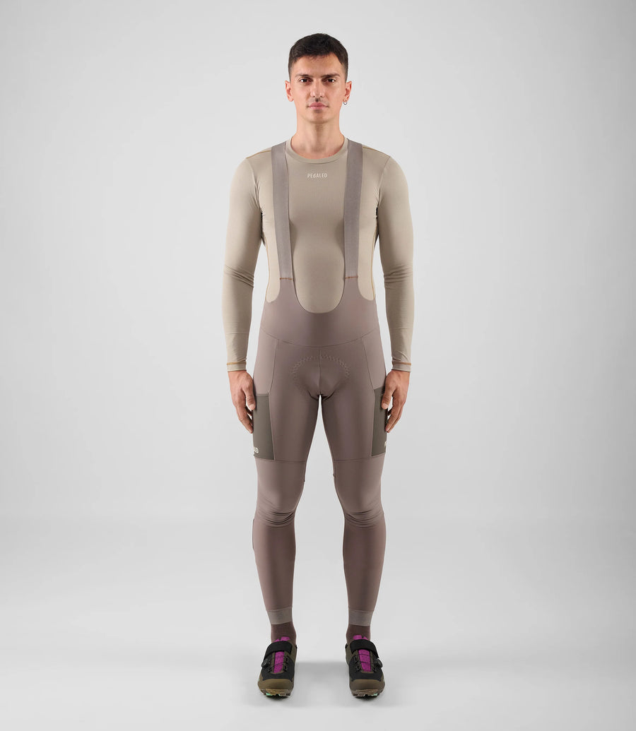 Pedaled Odyssey Tight Thermo Trägerhose Light Grey