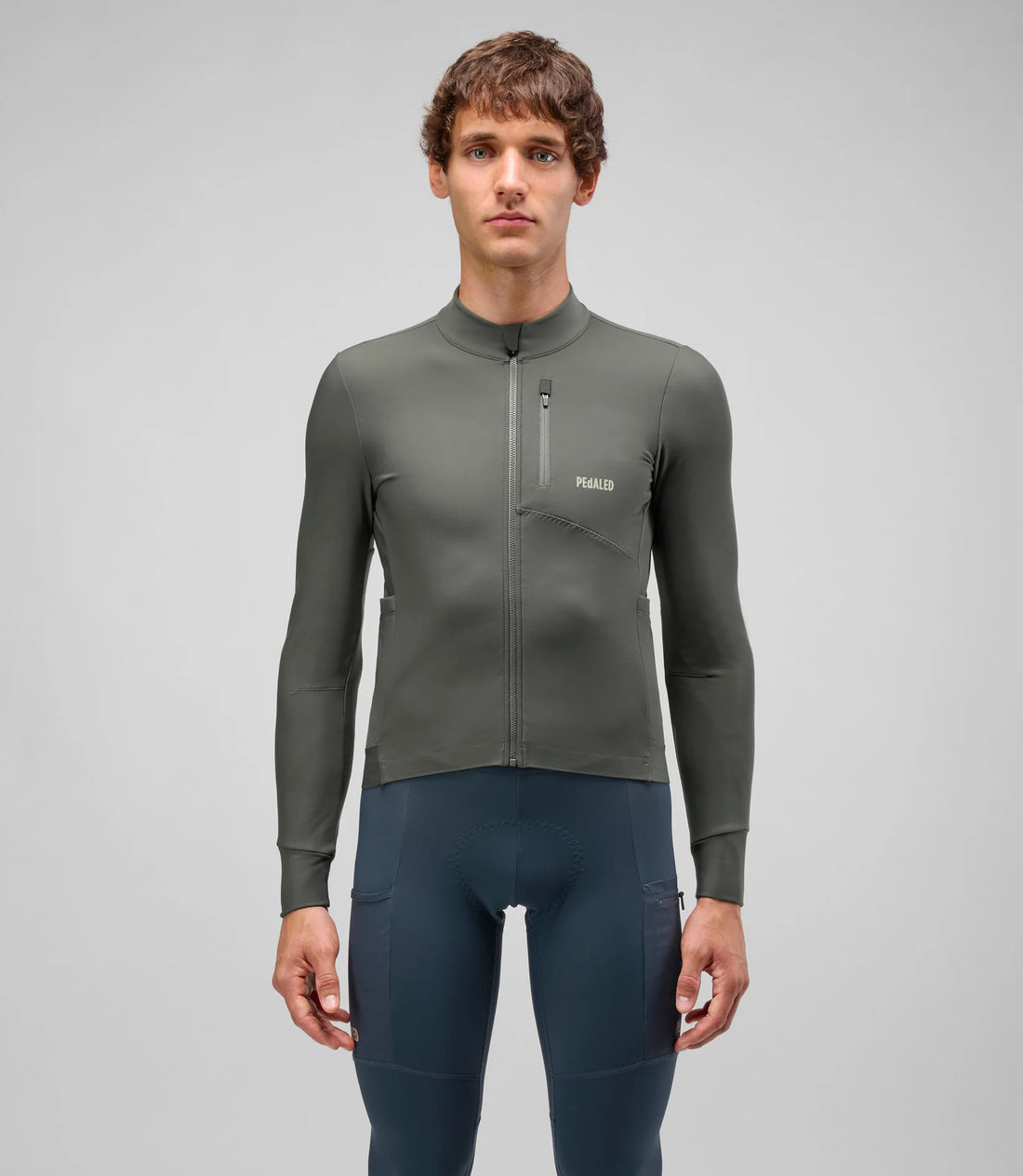 Pedaled Odyssey Long Sleeve Jersey Radtrikot langarm Charcoal Gray