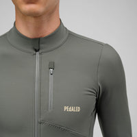 Pedaled Odyssey Long Sleeve Jersey Radtrikot langarm Charcoal Gray