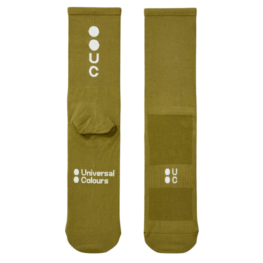 Universal Colours Mono Summer Socks Radsocken Olive Gold