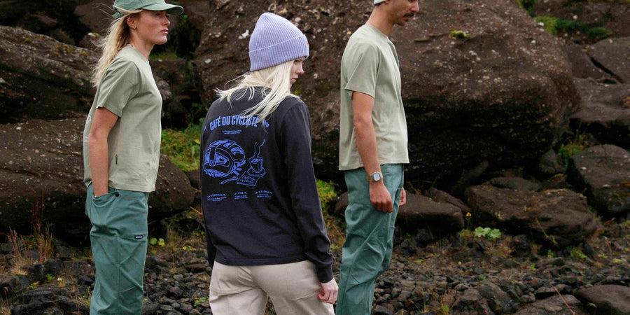 Café du Cycliste Unisex Unisex Maria Cotton T-Shirt Anthracite