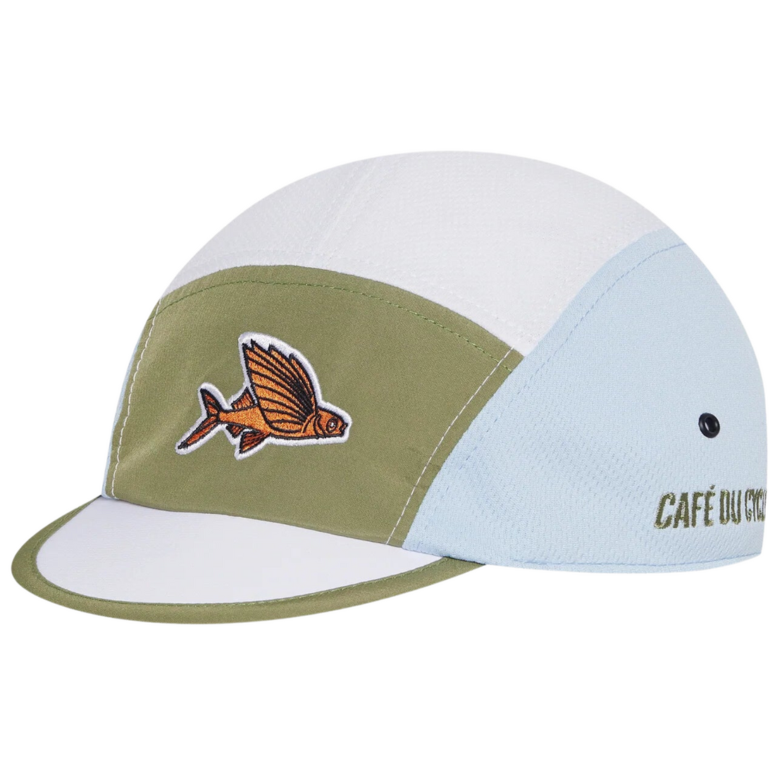 Café du Cycliste Gravel Cap Summer Radkappe Khaki Ice Blue