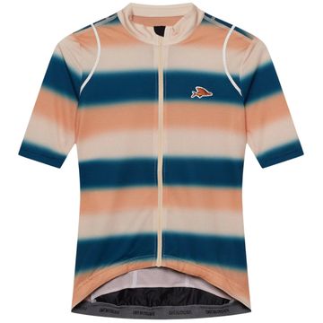 Café du Cycliste Mona Women's Superlight Cycling Jersey Radtrikot Sand/Dutch Coral