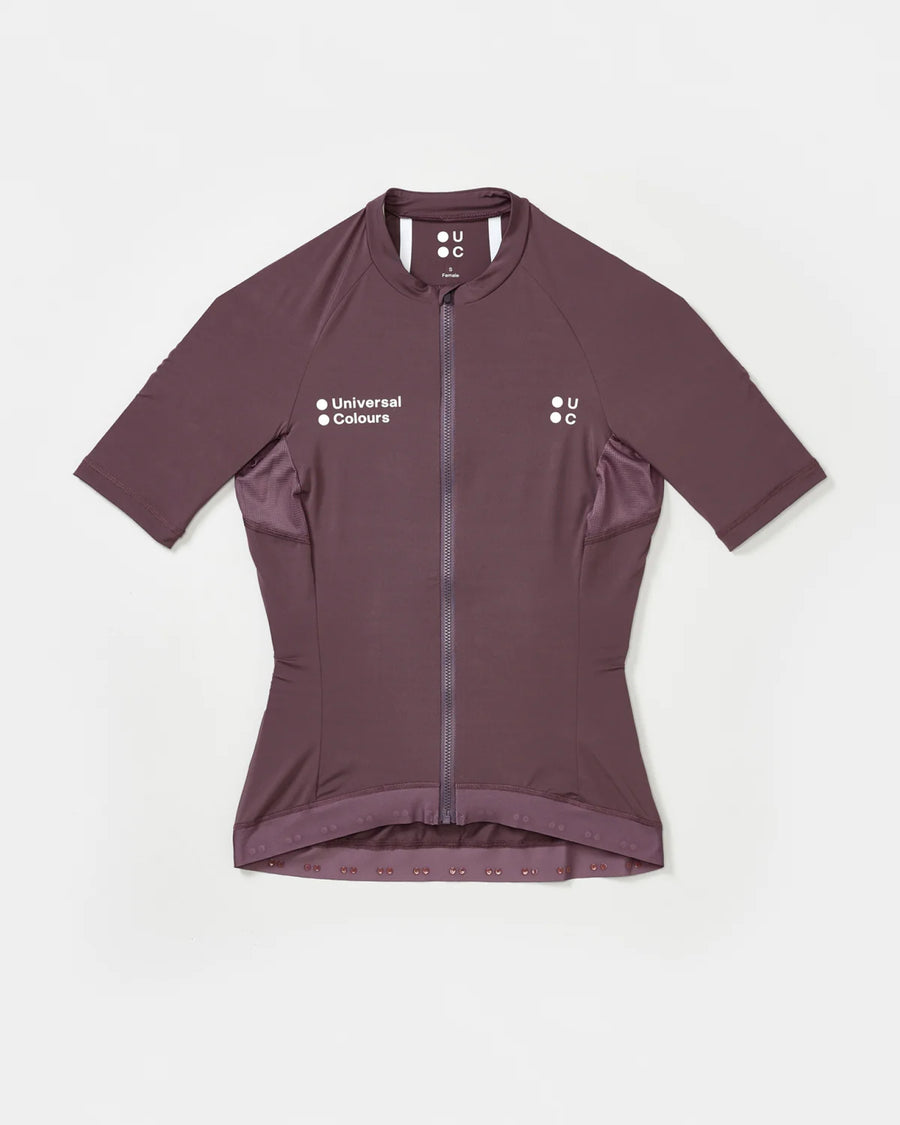 Universal Colours Mono Women's Short Sleeve Jersey Radtrikot Thistle Purple