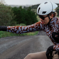 Café du Cycliste Solange Men's Fleece Cycling Jersey Long Sleeve Radtrikot langarm Carob / Verbena