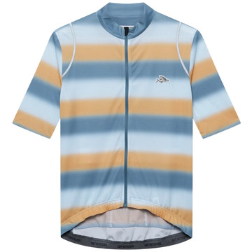 Café du Cycliste Mona Men's Superlight Jersey Radtrikot Deep Water Sunflower