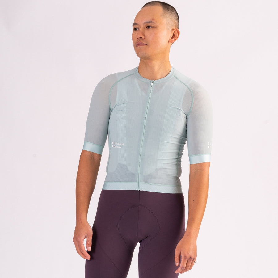Universal Colours Chroma Men's Short Sleeve Jersey Radtrikot Blue Java