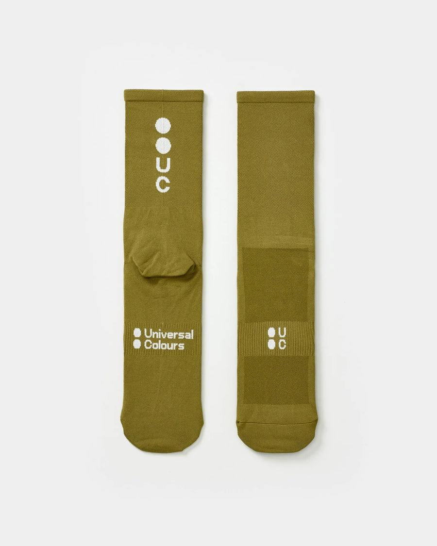 Universal Colours Mono Summer Socks Radsocken Olive Gold