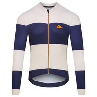 Café du Cycliste Costance Men's Long Sleeve Cycling Jersey Radtrikot Navy/Chalk