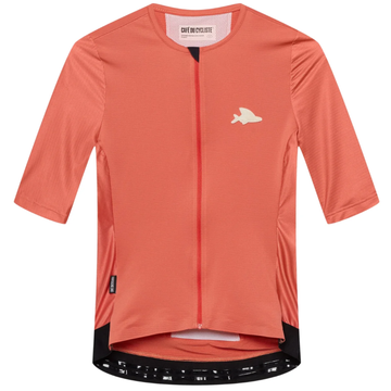 Café du Cycliste Olympe Textured Women's Jersey Radtrikot Mountain Cinder Red