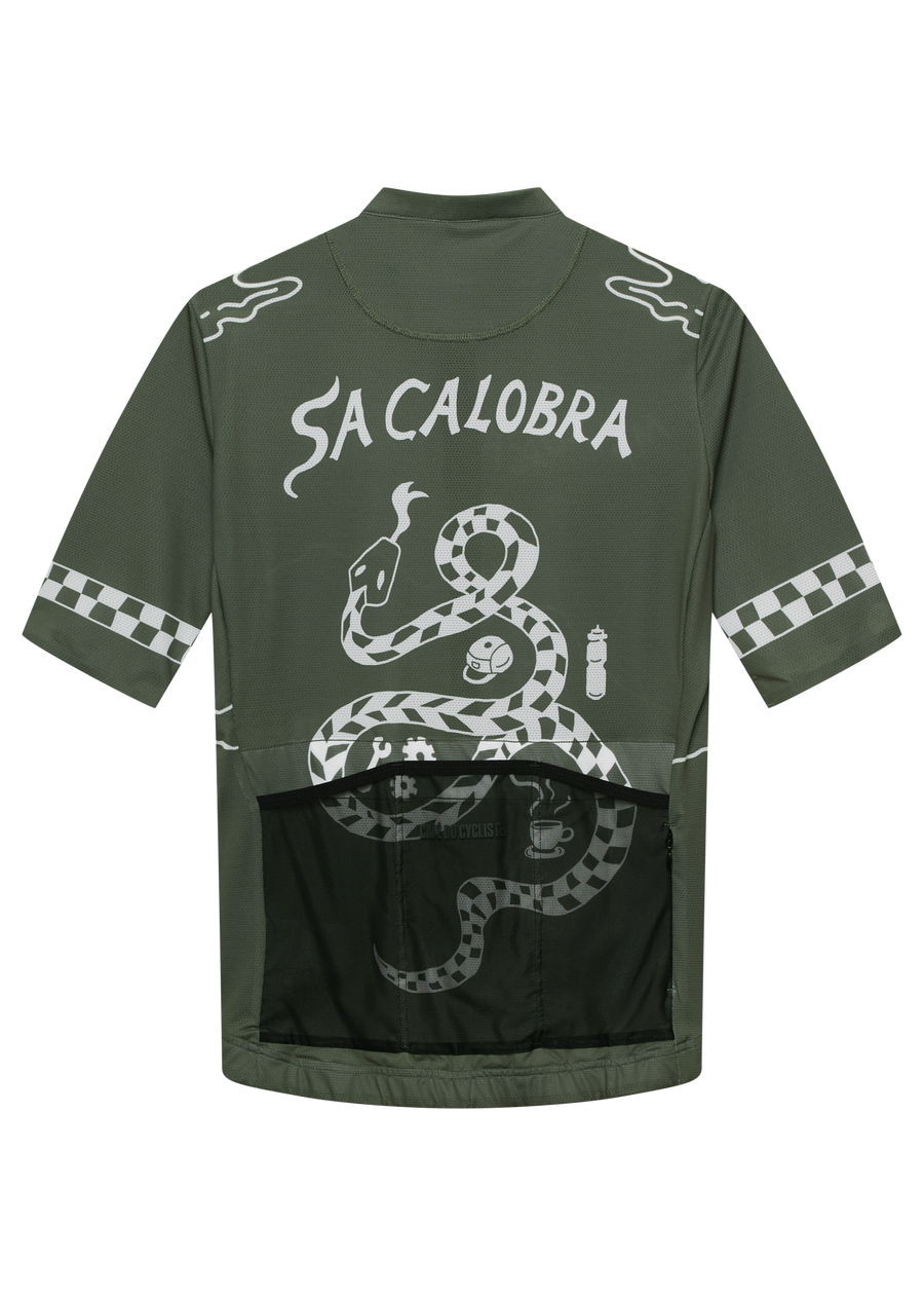Café du Cycliste Sa Calobra Men's Jersey Radtrikot Khaki